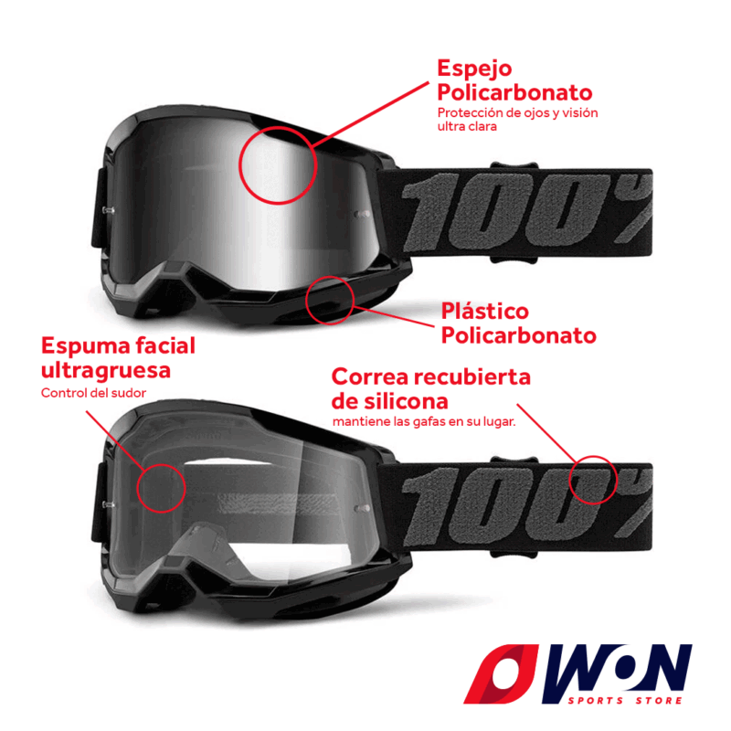 Gafas Para Enduro, Motocross, Bicicross, Motociclismo - Image 2