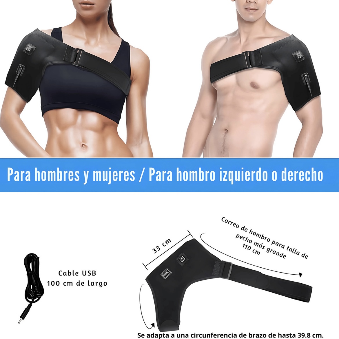 Soporte de Hombro Unisex en Neopreno – Alivio del Dolor, Protección y Ajuste Deportivo - Imagen 9