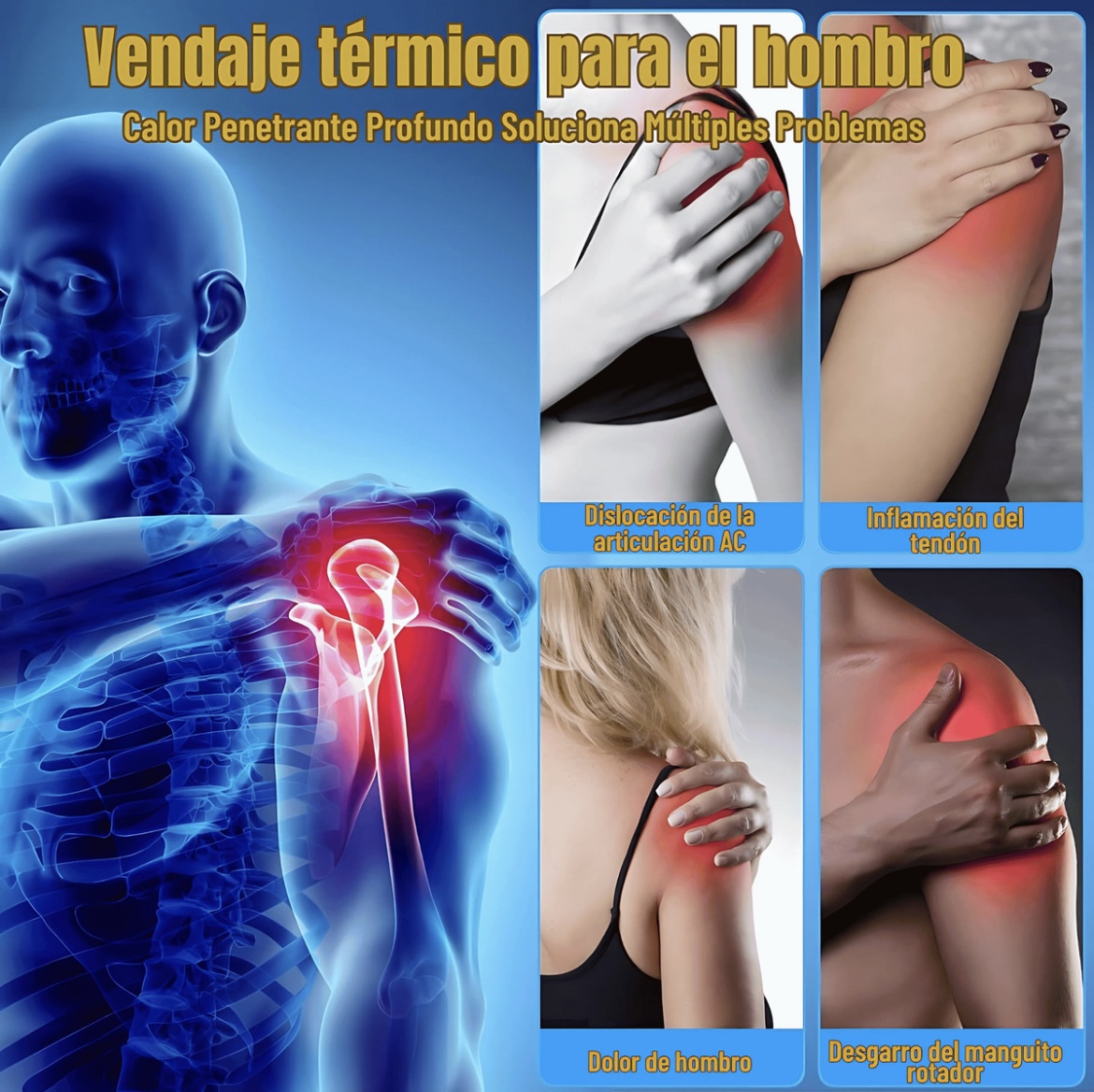 Soporte de Hombro Unisex en Neopreno – Alivio del Dolor, Protección y Ajuste Deportivo - Imagen 6