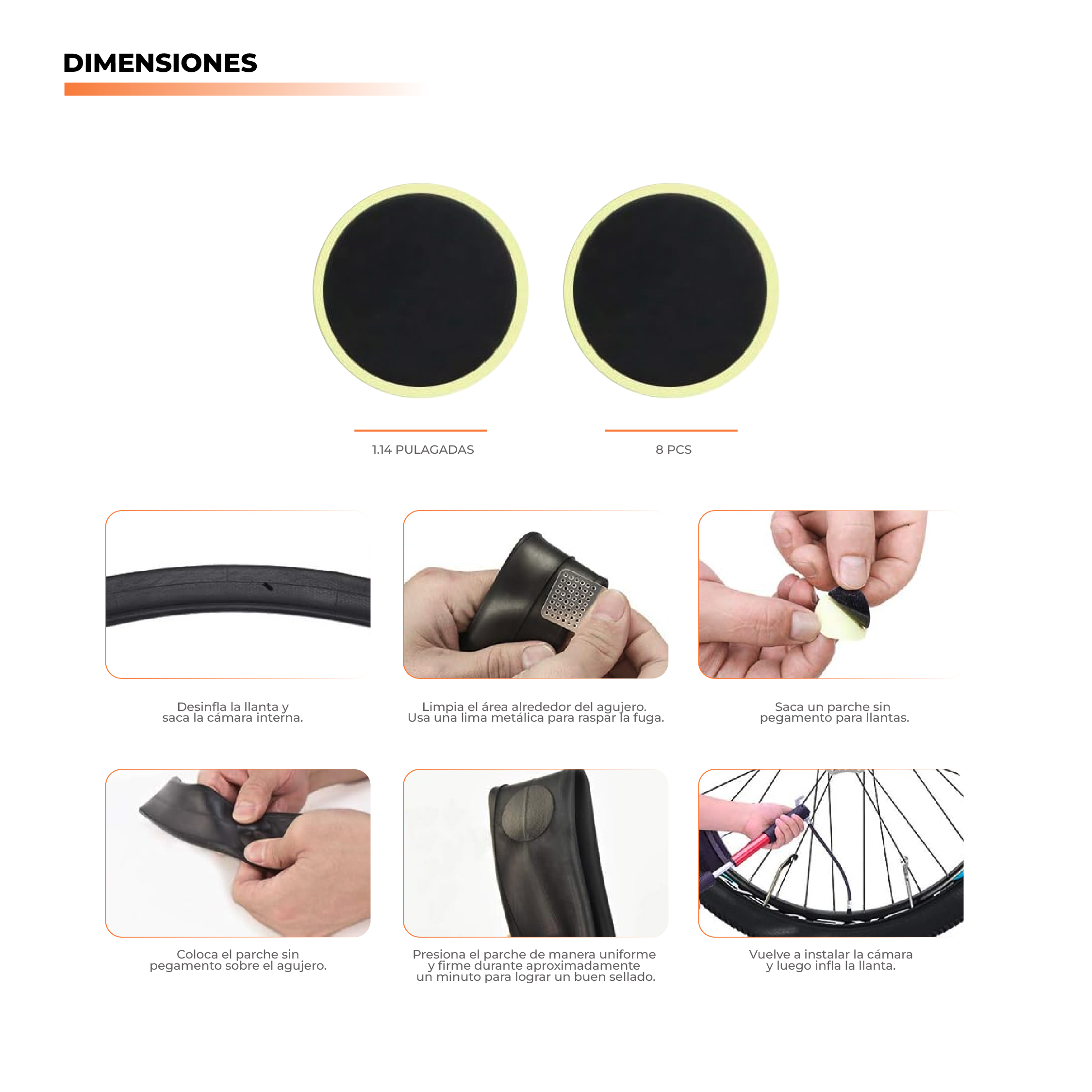 Kit de Reparación para Bicicleta con Bomba y Herramientas 16 en 1 – Ideal MTB y Ruta - Imagen 5