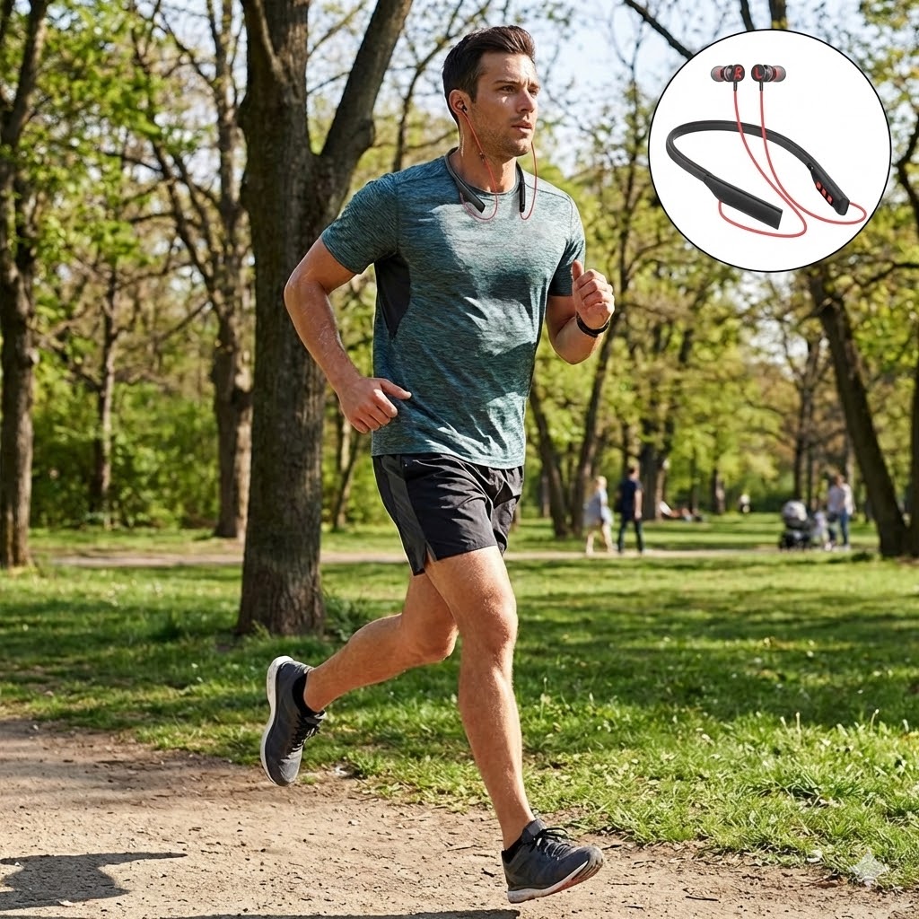 Audífonos Deportivos Tipo Cuello – Perfectos para Gym, Running y Ciclismo