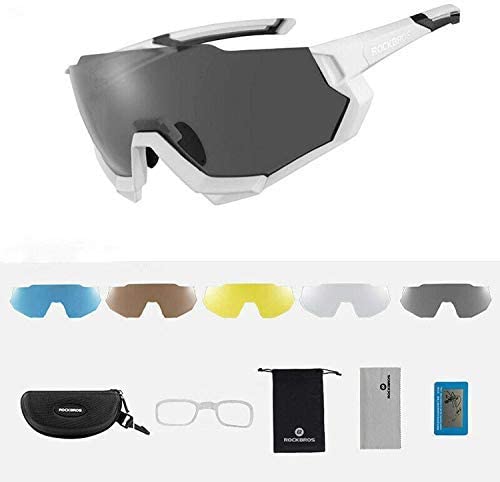 Gafas para Ciclismo, Running y MTB Rockbros 5 Lentes Intercambiables Polarizadas UV400