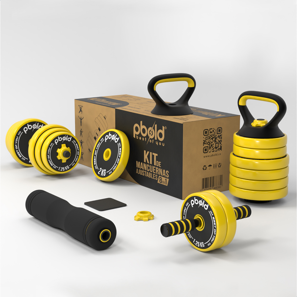 Kit De Mancuernas 20 kilogramos Pbold Pesas Gym Multifuncional