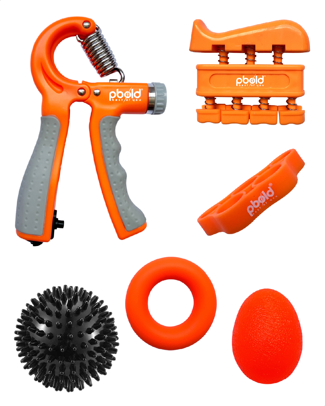 Kit Hand Grip X6 Ejercitadores Mano Muñeca Antebrazo - Imagen 4