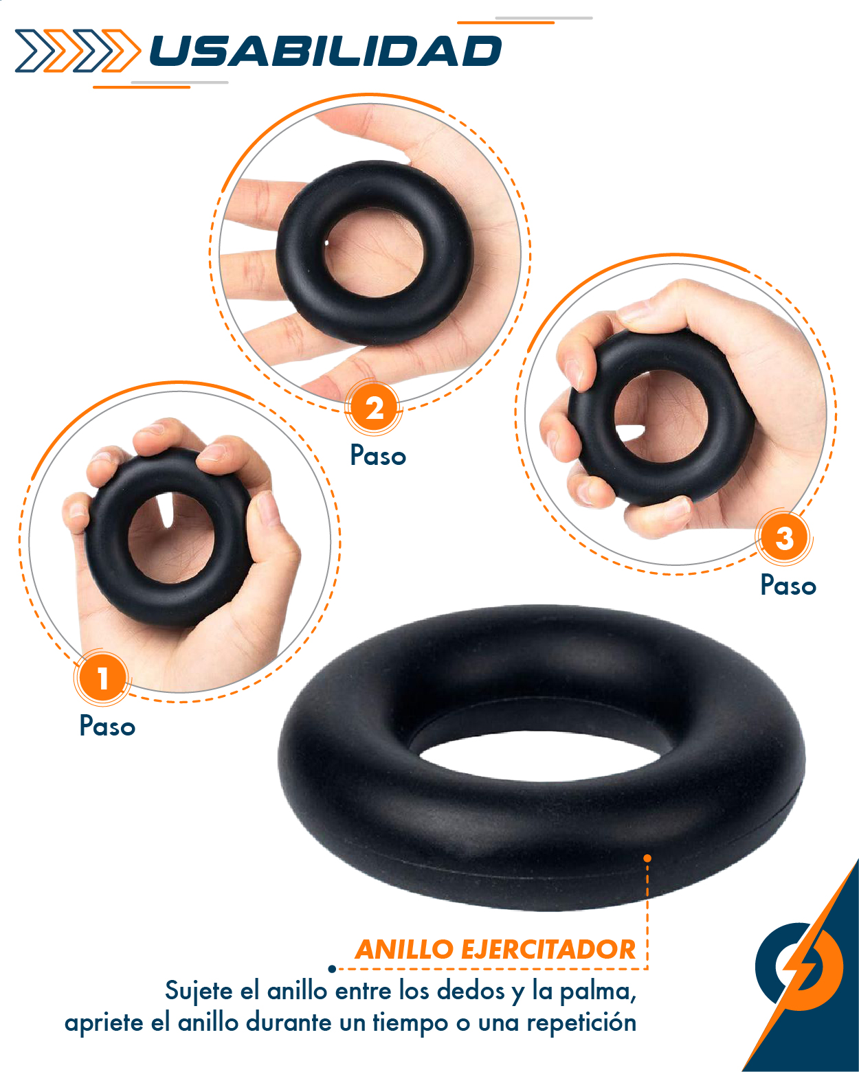 Kit Hand Grip X6 Ejercitadores Mano Muñeca Antebrazo - Imagen 9