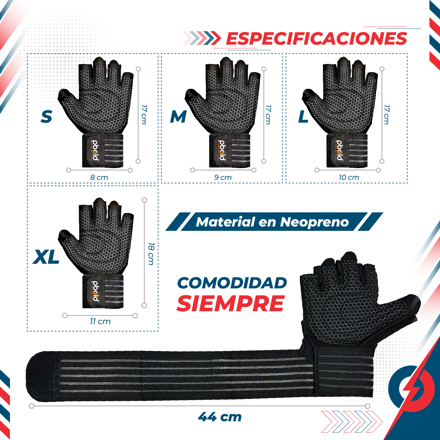 Guantes Fitness Crossfit con Muñequera – Gym Gloves Antideslizantes para Pesas y Entrenamiento - Imagen 5