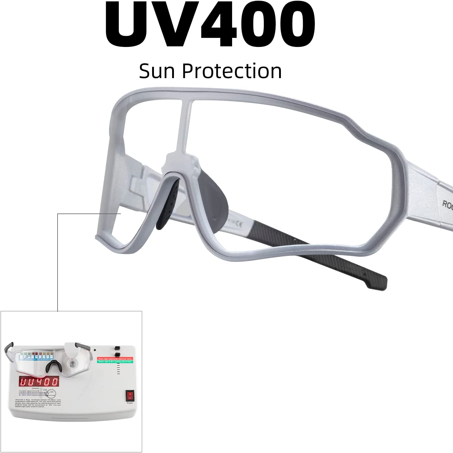 Gafas Fotocromáticas Rockbros 10168 Deportivas UV400 – Lentes para Ciclismo, Running y MTB - Imagen 3