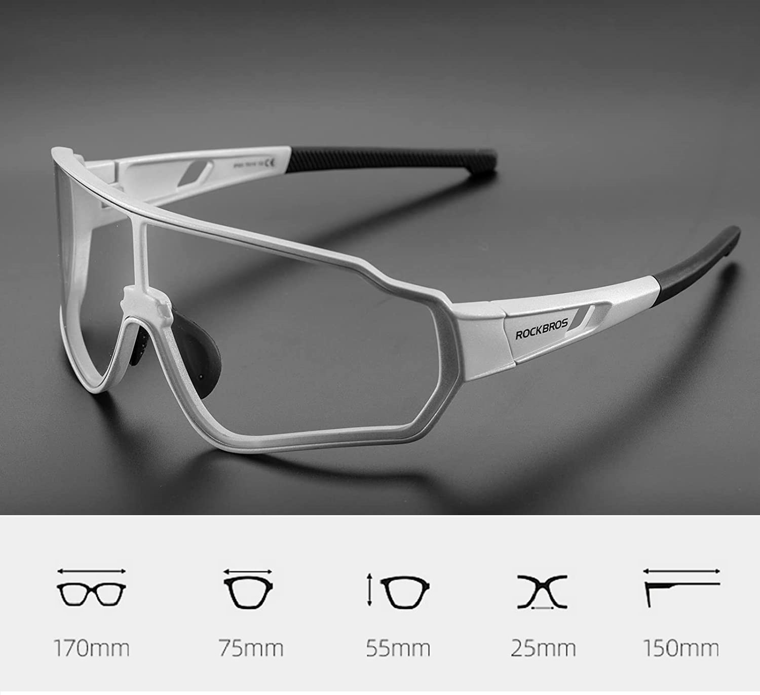 Gafas Fotocromáticas Rockbros 10168 Deportivas UV400 – Lentes para Ciclismo, Running y MTB - Imagen 5