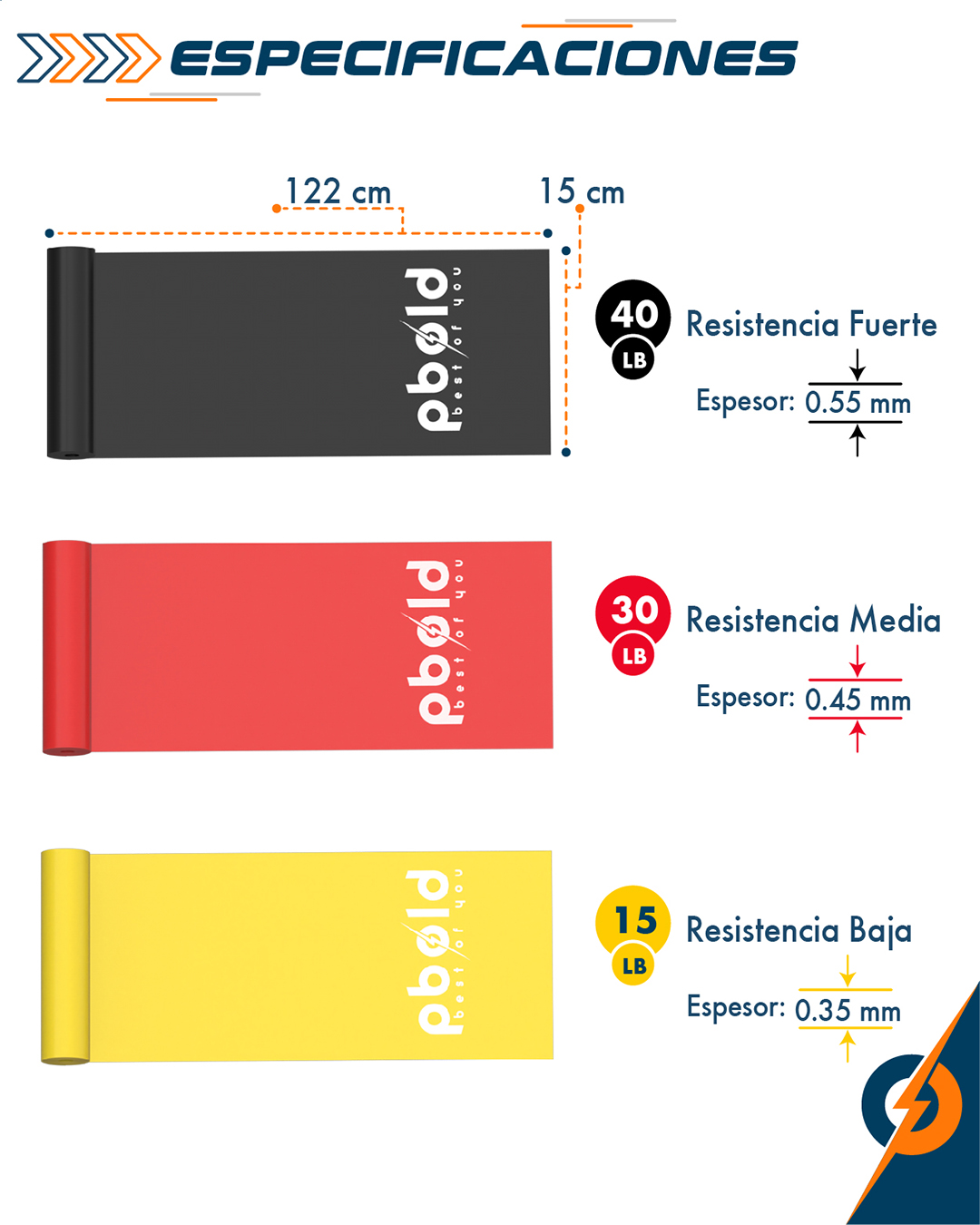 Bandas Elásticas de Resistencia para Fisioterapia y Entrenamiento – Rehabilitación, Fuerza y Movilidad - Imagen 5