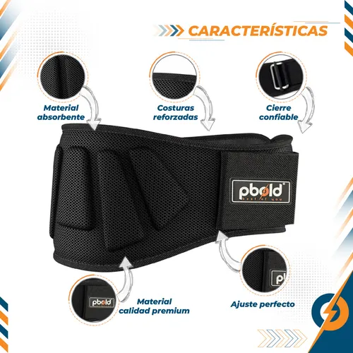 Cinturón Gym Levantamiento Pesas Negro - Imagen 5