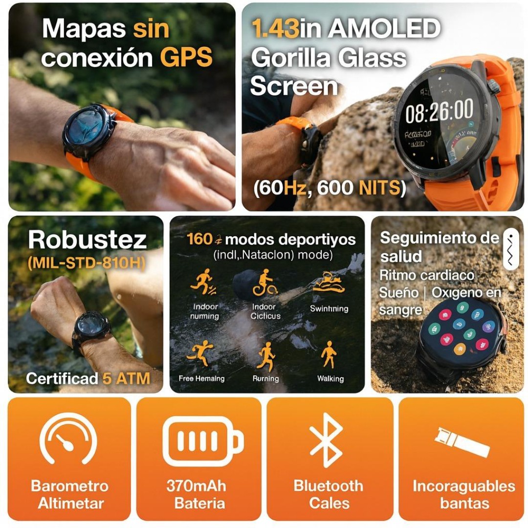 Reoj Inteligente AGM Legion Pro 5ATM - Imagen 5