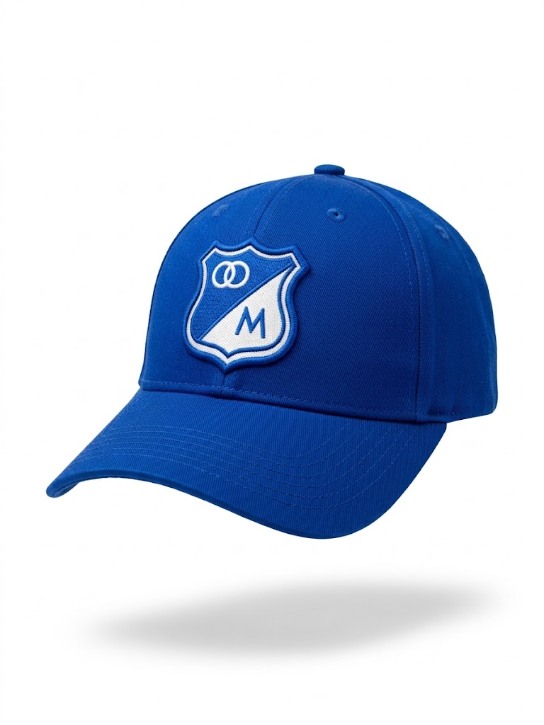 Gorra Millonarios  con Escudo Bordado – Estilo Deportivo